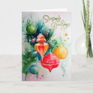 Cartes Pour Fêtes Annuelles Ornements de vacances