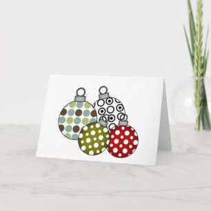 Cartes Pour Fêtes Annuelles Ornements de vacances rétro