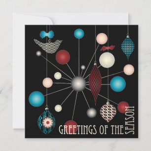 Cartes Pour Fêtes Annuelles Ornements rétro de Noël