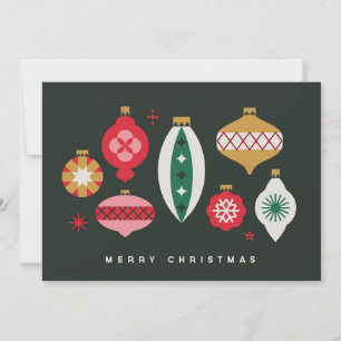 Cartes Pour Fêtes Annuelles Ornements rétro - Joyeux Noël