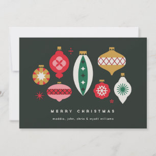 Cartes Pour Fêtes Annuelles Ornements rétro - Joyeux Noël