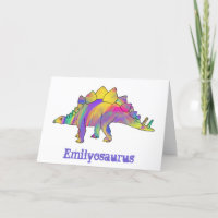 Ossaurus Emily Stegosaurus coloré Dinosaure Art