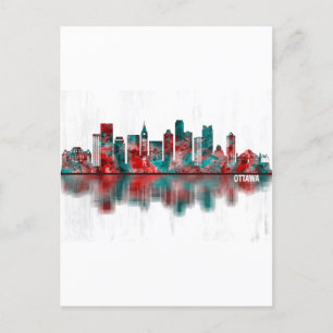 Cartes Pour Fêtes Annuelles Ottawa Canada Skyline