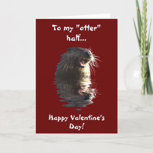 Cartes Pour Fêtes Annuelles OTTER Valentine's Day Card