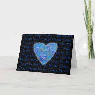 Cartes Pour Fêtes Annuelles Oubliez-Moi-Pas Coeur Valentine Amour Romance