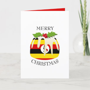 Cartes Pour Fêtes Annuelles OUGANDA FLAG   Pudding de Noël   Festif