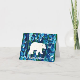 Cartes Pour Fêtes Annuelles Ours blanc, bonnes fêtes !