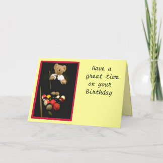 Cartes Pour Fêtes Annuelles Ours de billard