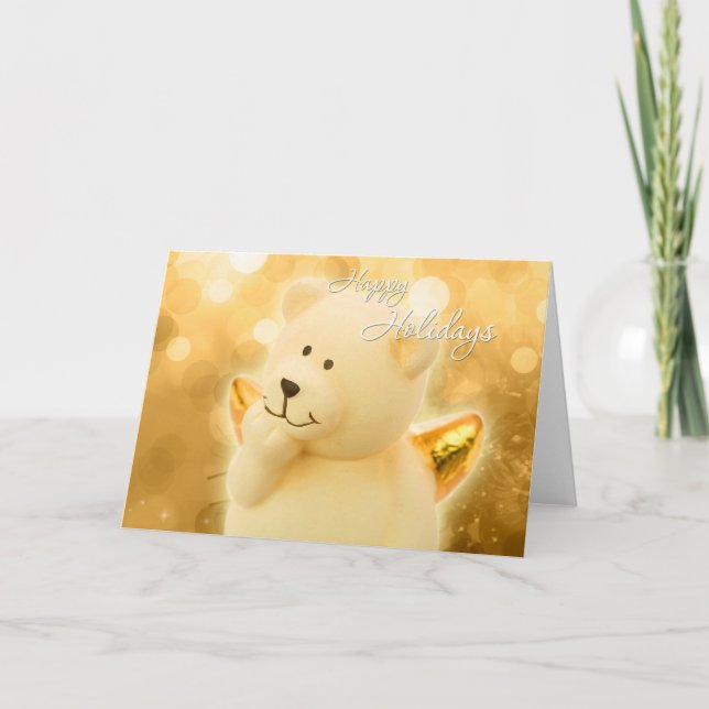 Cartes Pour Fêtes Annuelles Ours de Noël (Devant)