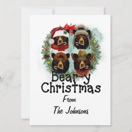 Cartes Pour Fêtes Annuelles Ours de Noël