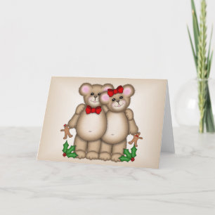 Cartes Pour Fêtes Annuelles Ours de Noël