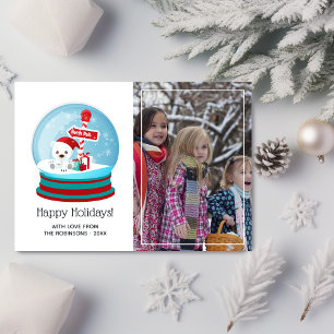 Cartes Pour Fêtes Annuelles Ours de Noël adorable dans un globe de neige - Pho