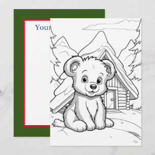 Cartes Pour Fêtes Annuelles Ours de Noël festif ajouter le message