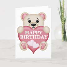 Ours en peluche mignon - Joyeux anniversaire