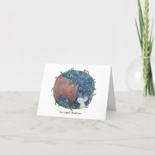 Cartes Pour Fêtes Annuelles Ours & Lapin Romantique Je t'aime Anniversaire
