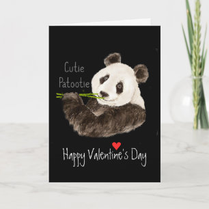 Cartes Pour Fêtes Annuelles Ours panda heureux d'amusement de Cutie Patootie
