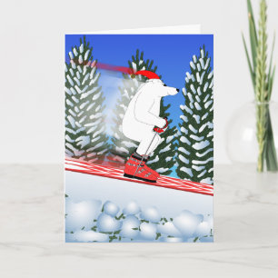 Cartes Pour Fêtes Annuelles Ours polaire