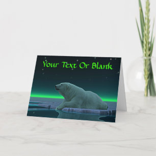 Cartes Pour Fêtes Annuelles Ours polaire à bord de glace