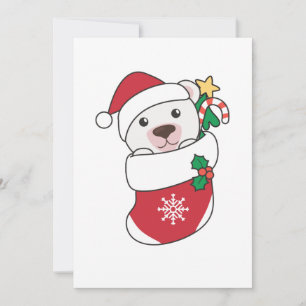 Cartes Pour Fêtes Annuelles Ours Polaire Noël Neige Hiver Animaux Polaire