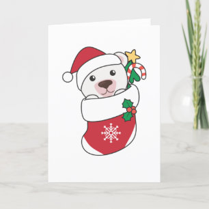 Cartes Pour Fêtes Annuelles Ours polaire Noël Neige hiver Animaux Polaires