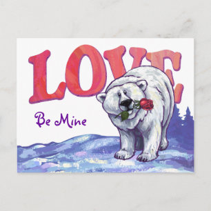 Cartes Pour Fêtes Annuelles Ours polaire Saint Valentin
