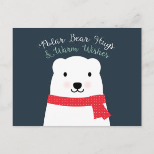 Cartes Pour Fêtes Annuelles Ours polaire serres et coups chauds