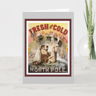 Cartes Pour Fêtes Annuelles Ours polaires Lagers à boire