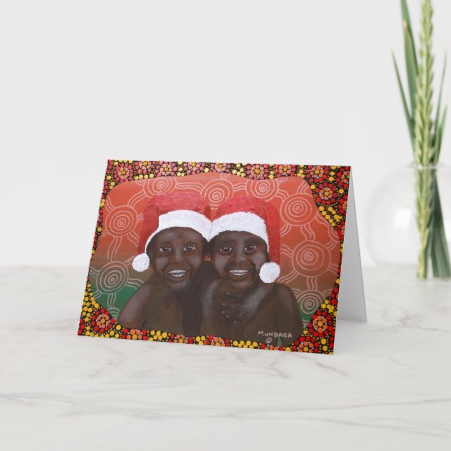 Cartes Pour Fêtes Annuelles Outback Boys Joyeux Noël (Devant)