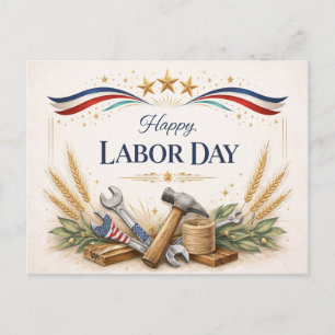 Cartes Pour Fêtes Annuelles Outils de travailleur patriotique Fête du Travail