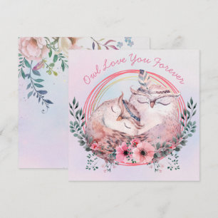 Cartes Pour Fêtes Annuelles Owl Love You Forever