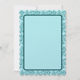 Cartes Pour Fêtes Annuelles Oxford Turquoise CurlyQue Arbres de Noël