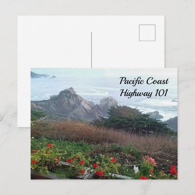 Cartes Pour Fêtes Annuelles Pacific Coast Highway 101 California Postcard (Devant / Derrière)