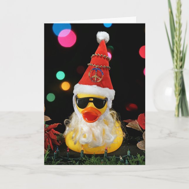 Cartes Pour Fêtes Annuelles Pacifiste de Père Noël (Devant)