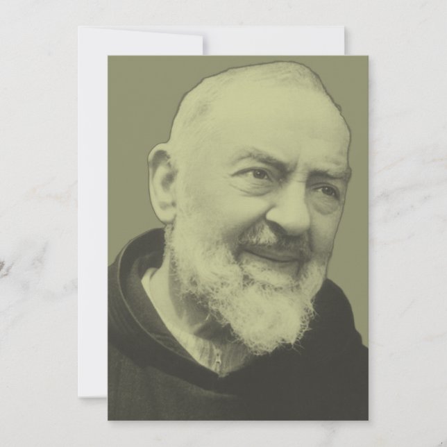 Cartes Pour Fêtes Annuelles Padre Pio de Pietrelcina (Devant)