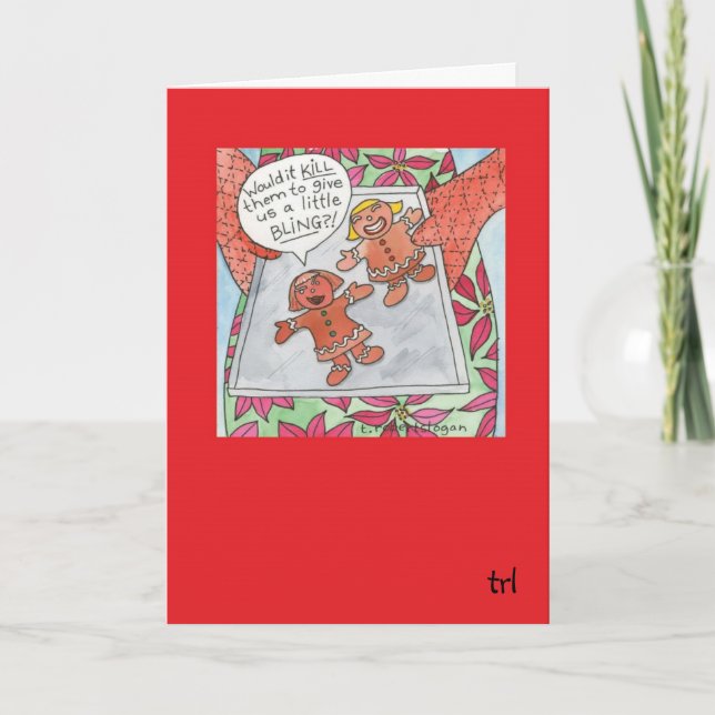 Cartes Pour Fêtes Annuelles Pain d'épice Bling (Devant)