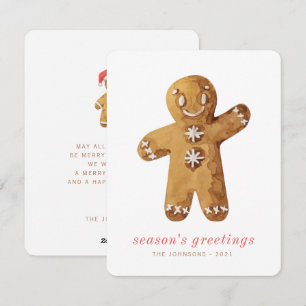 Cartes Pour Fêtes Annuelles Pain d'épice mûre moderne Homme