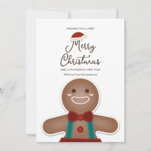 Cartes Pour Fêtes Annuelles Pain d'épice simple moderne Homme Joyeux Noël