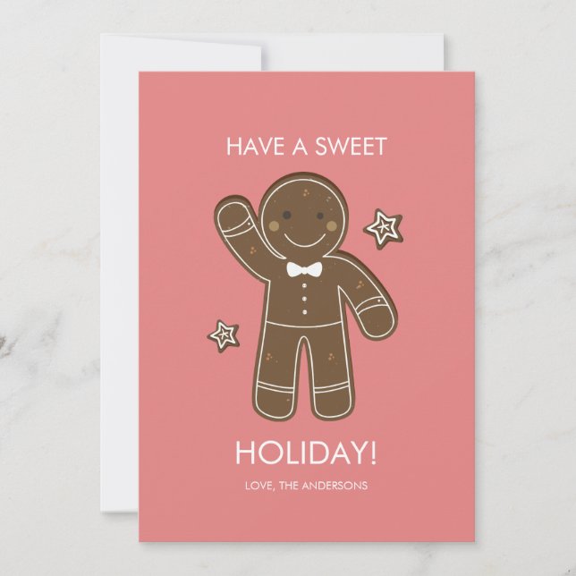 Cartes Pour Fêtes Annuelles Pain d'épices Hommes Sweet Holiday Card (Devant)