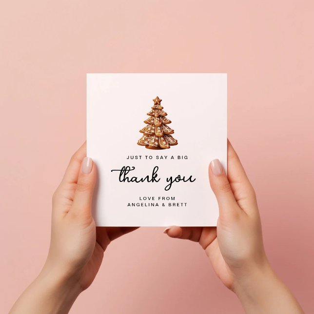 Cartes Pour Fêtes Annuelles Pain d'épices Merci d'arbre de Noël (Créateur téléchargé)