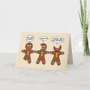 Cartes Pour Fêtes Annuelles Pain d'épices Mon Jambe me fait mal
