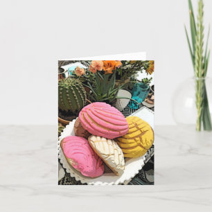 Cartes Pour Fêtes Annuelles Pain sucré mexicain Concha