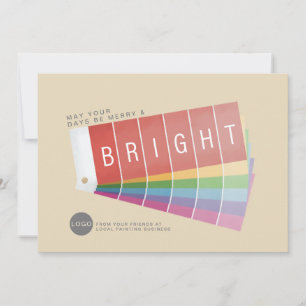Cartes Pour Fêtes Annuelles Paint Swatts Entreprise/Entreprise Joyeux et brill