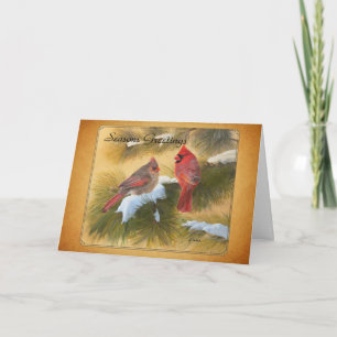 Cartes Pour Fêtes Annuelles Paire de cardinaux