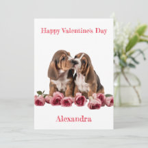 Paire personnalisée de Basset Hound Puppies Valent