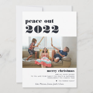 Cartes Pour Fêtes Annuelles Paix 2022   Joyeuse photo de Noël