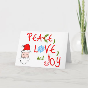Cartes Pour Fêtes Annuelles Paix, amour, et joie