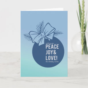 Cartes Pour Fêtes Annuelles Paix, amour et joie