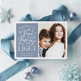 Cartes Pour Fêtes Annuelles Paix, amour et lumière | Hanoukka Photo