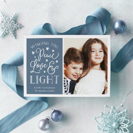 Cartes Pour Fêtes Annuelles Paix, amour et lumière | Hanoukka Photo