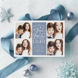 Cartes Pour Fêtes Annuelles Paix, amour et lumière | Hanoukka Photo